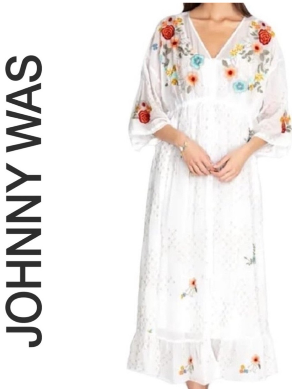 Johnny Was Fiero Embroidered Dress Size Small